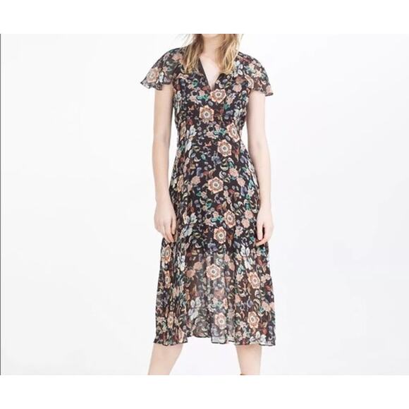 ZARA floral midi dress size M - Picture 9 of 9